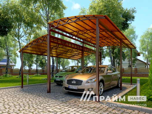 Навес на две машины №22 - фото 519